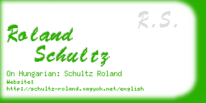 roland schultz business card